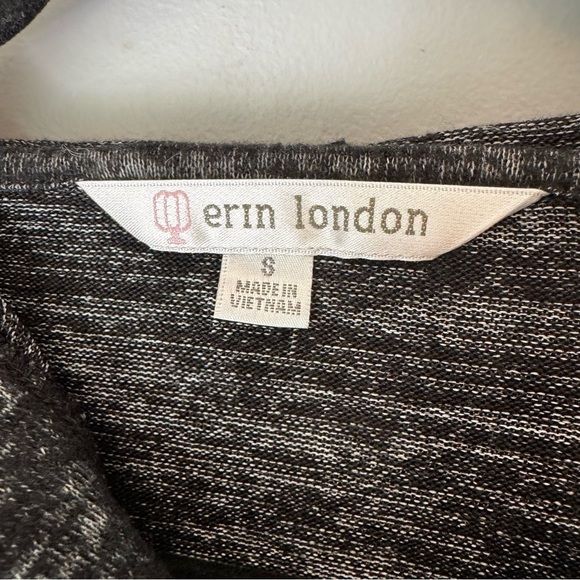 Erin London Heathered Gray Oversized Lightweight Knit Hoodie Tunic Size S - Picture 5 of 6